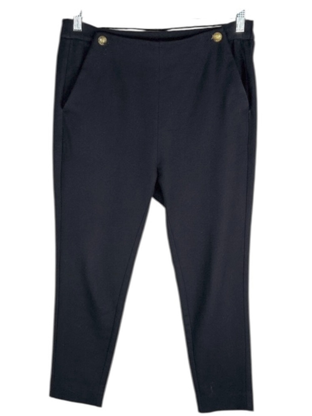Sibel‎ Saral Blue Wool Cotton Cashmere Blend Classic Luxury Minimalist Pants XS